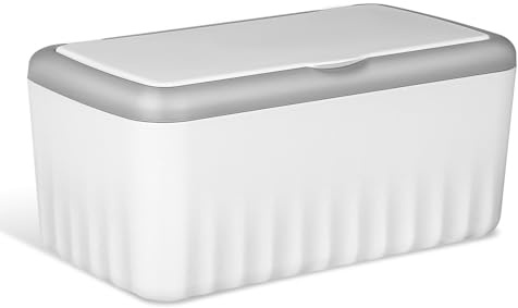 SHINEOFI Boîte à Lingettes Humide Conserve L'humidité Propreté en PP Rectangulaire Grosse Capacité, Distributeur Facile à Utiliser Chambre Maison