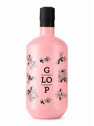 Glop Gin Rosé Artesanal, 0,7 L, Fresa, Frambuesa, Pétalos de Rosa y Pomelo, 38% vol.