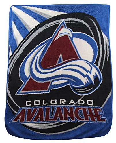 Northwest NHL Colorado Avalanche Unisex-Adult Sherpa Throw Blanket, 50 x 60, Puck