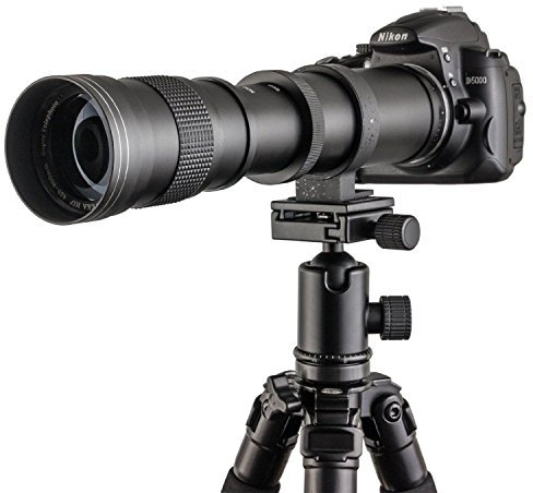 Fotga 420-800mm f/8.3-16 Super Téléobjectif Zoom Objectif avec T-Nikon Adaptateur T2 pour Nikon D7200 D7100 D7000 D5500 D5300 D5200 D3300 D3200 D3100 D3000 D850 D810 D750 D610 D500 D90 D80 D4S et plus DSLR / appareil photo reflex