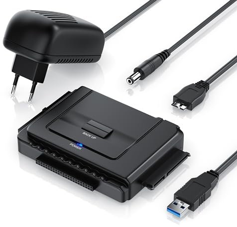 CSL - IDE SATA zu USB 3.0 Combo Dockingstation - bis zu 5 Gb s - One Touch Backup - Dualbetrieb - Power-LED - 2,5 Zoll und 3,5 Zoll SATA, HDD und IDE Laufwerke DVD-ROM CD-ROM CD-RW DVD-RW DVD RW