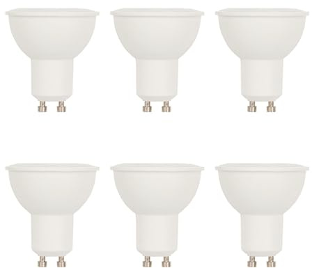 50 Watt Equivalent MR16 Flood Dimmable Bright White LED Light Bulb, GU10 Base, 6 Pack