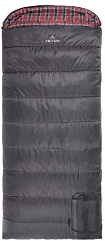 TETON Sports Celsius XL – 25F sovsäck; sovsäck för kallt väder, perfekt för familjecamping; gratis kompressionssäck