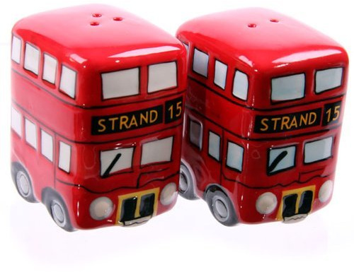 London Routemaster Bus Novelty Ceramic Salt & Pepper Set by Cruet Sets
