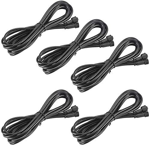 INDARUN/GEYUEYA 4 PIN 2M Verlängerungskabel für RGB Terrassenbeleuchtung,Extender für Kabel für LED Bodeneinbauleuchten,IP67 wasserdicht-5pack