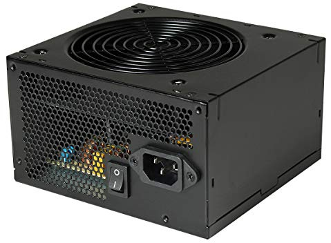 CWT 600W ATX PSU, Non Modular, APFC, 80 Plus, 85% Efficiency, 7 x SATA Connectors, 120mm Cooling Fan, Excellent Choice For System Builds | Black