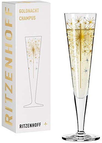 RITZENHOFF Notte 5 Bicchiere da Champagne, 200 milliliters, Glass, Oro, Platino