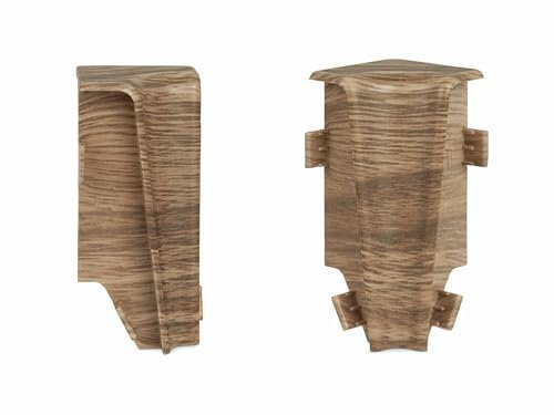 KGM Innenecken für Sockelleiste MEGA-Profil (20 x 58 mm) Eiche rustikal – Maße: 20 x 58 mm – 2 Stück
