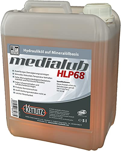 5 Liter Mineralisches Hydrauliköl KETTLITZ-Medialub HLP 68 Hydrauliköl auf Mineralölbasis