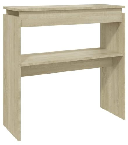 vidaXL Konsolentisch Konsole Beistelltisch Flurtisch Sideboard Ablagetisch Wandtisch Frisiertisch Schminktisch Sonoma-Eiche 80x30x80cm Holzwerkstoff