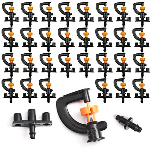 Arroseur Irrigation TêTe PulvéRisation Pelouse Buse Brumisation Mini Arroseur Rotatif RéFraction Type G Arroseur Micro Drip Systeme D'Irrigatio Buse Atomisation Arrosage Arroseur Pulverisateur 30 Pcs