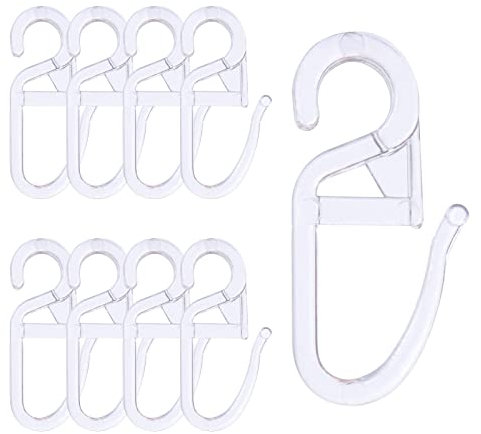 Redamancy 120 pcs Ganchos de Cortina, para Anillos de Cortina con diámetro de 6 mm, diámetro de 5 mm y diámetro de 4 mm, Colgadores Transparente para Barra de Ducha, Persianas