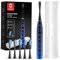 Oclean Cepillo electrico sónico TravelGo FlowSet, Recarga cada 180 días, 5 Modos, IPX7 Impermeable, Temporizador de 2 minutos, 6 Cabezales de Cepillo DuPont™, Estuche de viaje, Azul