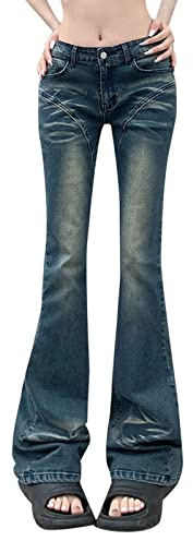 Low Waist Jeans Damen Bootcut Jeans Flared Jeans Schlagjeans Nr#77