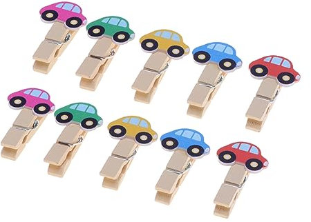 Alipis 10 Pezzi Clip di Legno lavoretti del presepe Finiture in Legno Arredamento Gancio Cartella delle Foto Forniture per Clip fotografiche Mini molletta Asilo Allacciare Bambino bambù