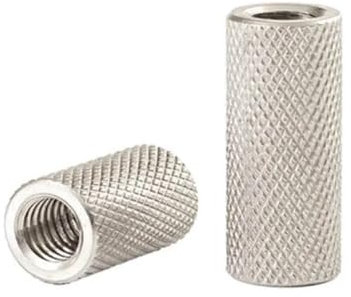 1–5 Stück gerändelte runde Überwurfmutter M3 M4 M5 M6 M8 M10 Edelstahl lange Verlängerung gerändelte handfest anziehende Mutter (Color : Stainless steel 304, Size : M14 x 30 1pcs)