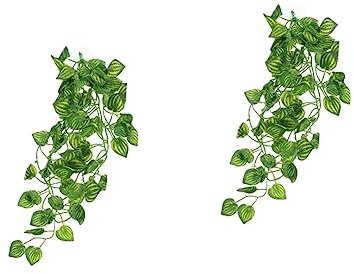BELLIFFY 2stücke Künstliche Pflanzen Für Terrarien Dekoration Mit Saugnäpfen Für Reptilienkäfige Lebendige Farben Sichere Materialien Einfache Installation