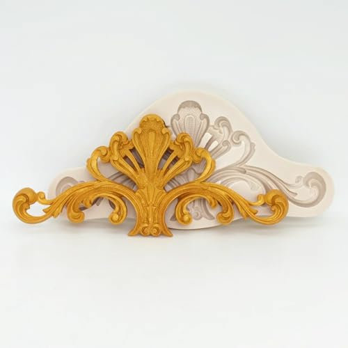 Epoxidharz-Formen, 18,8 x 8,7 x 1 cm, Reliefblumen-Harz, Silikonform, Küchen-Backwerkzeug, Kuchen, Fondant, Schokolade, Dessert, Spitze, Dekorationszubehör