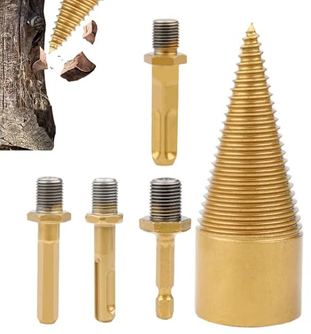Trapano spaccalegna per legno, spaccalegna – Spaccalegna per legno, trapano robusto – Utensile multifunzione a vite conica, trapano elettrico per spaccalegna per esterni