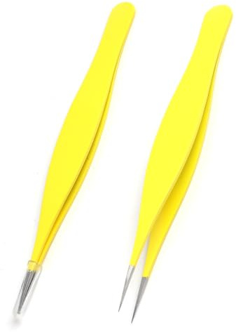 Precision Fine Point Tweezers Set for Men and Women - for Splinter, Tick, and Ingrown Hair Removal - Surgical Grade Stainless Steel