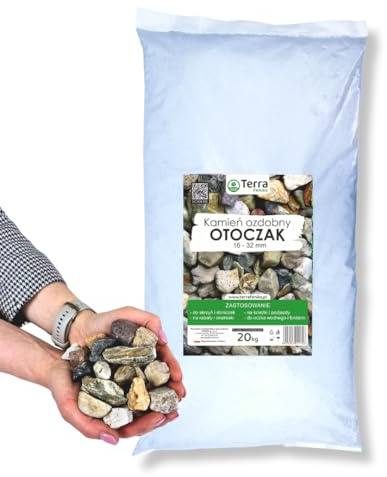 Feniks Zierkies 20 kg (16-32) - Bunt | Natürlich gerundeter Flusskies | Witterungsbeständig | Gartenkieselstein