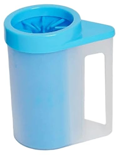 Joygoodta Nettoyeur de Pattes pour Chiens, Brosse en Silicone Souple, Lave-Pattes de Chien avec poignée, Couverture à 360 °, Tasse Nettoyage Portable pour la Maison, M