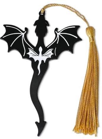 Fourth Wing Merch Lesezeichen Metall, Lesezeichen Dark Romance mit Drachenschwert, Drache Drache Büchergeschenk für Bücher Fanartikel, Fantasy Buchliebhaber Geschenk