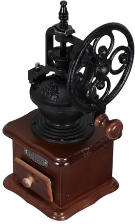 ULTECHNOVO Manual Coffee Grinder with Drawer Hand Crank Coffee Bean Grinder for Espresso Bean and Spices Compact Portable Mill for Kitchen Camping Travel Home Decor Use