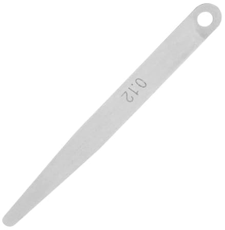 Haofy Juego de Galgas de Espesores de Acero Inoxidable, Herramienta de Calibre de Espesor de 0,11mm/0,12mm, 5 uds., para Mecánicos (0.12)