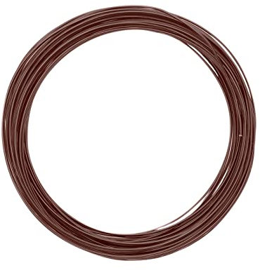 Vaessen Creative Redondo Alambre de Aluminio, Marrón (Chocolate Mat), 100 x 0.1 x 0.1 cm, 10