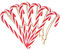 Naler 12 pcs Canne de Bonbons Plastique de Noël Rouge et Blanc Candy Cane à Suspendre Mural Arbre de Fête Décorations