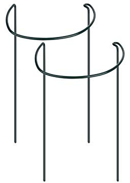 LouisaYork Gartenbegrenzung, Pflanzenstütze, 2 Stück, hohe Pflanzenstütze, Gartenpfähle, Gartenreifen, halbrund, für Pfingstrosen, Hortensien, Rosen, Größe 30 x 50 cm