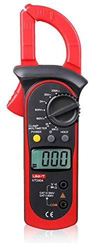 Multimeter Small Repair Digital Clamp Meter Mini Dc Ac Clamp Meter Ammeter Lcd Backlight Display Clamp Head Opening Size 28mm Data Retention, Black
