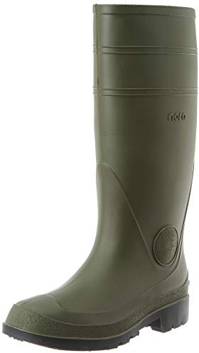 Nora Unisex Adults’ Como Rain Boot, Professional Wellington Boot for Building, Mining and Road, Very good Resistance to Acids, Manure and Fertilisers, Green, 12.5 UK