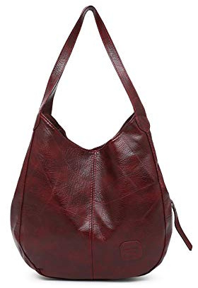 NICOLE & DORIS Damen Tasche Mode Handtasche Weiches Leder Henkeltasche Retro Shopper Casual Umhängetasche Frauen Designer Schultertasche
