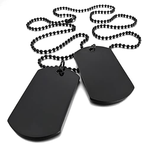 NEHZUS Edelstahl-Kreuz-Schmuck, für Herren und Damen, personalisierte Halskette, Erkennungsmarken-Anhänger, Militärmarke mit Worten, personalisierbare Gravur, inspirierende Halskette