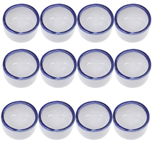 balacoo 12 Stücke Spinne Micro Water Bowl Mini Ceramic Teller für Spinne Tarantula Mirpede Winzige Reptilien