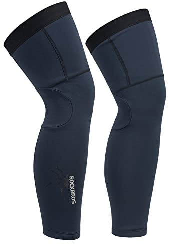 ROCKBROS Cycling Leg Warmers for Men Women Winter Long Leg Sleeves Compression Knee Leg Warmer