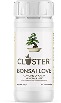 CLOSTER Bonsai Love 200 GR - Concime Bonsai Fertilizzante Granulare Fertilizzante Naturale Organico a Lenta Cessione - Concime Azotato con Fosforo e Potassio per Bonsai da Interno e Bonsai da Esterno