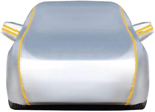 MBROS Autoabdeckung für BMW 4er G26 Gran Coupe 4-Door / i4 2021 2022 2023, Auto Abdeckplane, All Weather Outdoor Winddicht Schneefest UV-Schutz mit Reflektierendem Streifen,B Silver