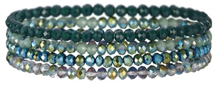 GoPaw Damen Kristall Perlen Armband, Mehrschichtiges Steine Armbands, Damen Kristall Perlen Armband Paar/Freundschafts/Partner Armbänder