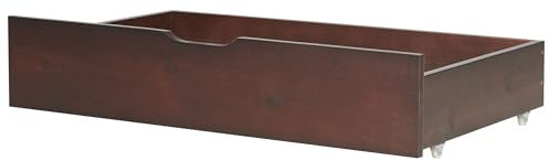 Bettschublade auf Rollen 2er Set Kiefernholz Dunkelbraun 97 x 58 cm Rumilly