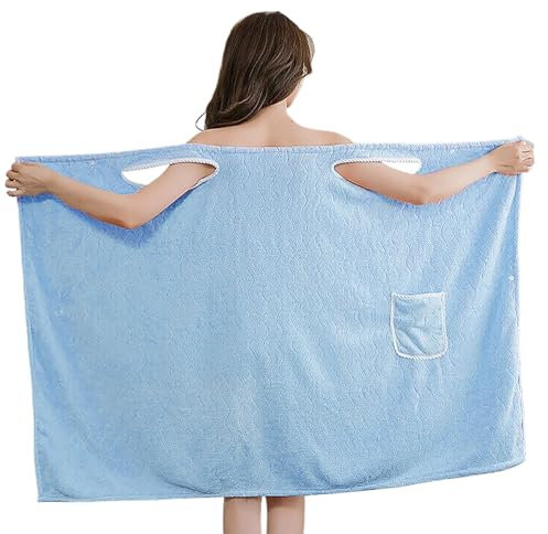 NICEYEA Damen Saunakilt Saunatuch Tragbar Bademantel Sling Baderock Wrap Weich Saugfähig Verstellbare Robe Bademäntel Sauna Kilt Mikrofaser Duschtuch für Spa Dusche Pool Badezimmer, 135X85CM