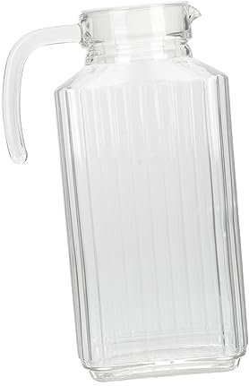 Cabilock Jarra de Vidrio para Almacenamiento de Jugo Frío Dispensador de Agua para Fiestas Diseño Moderno con Asa