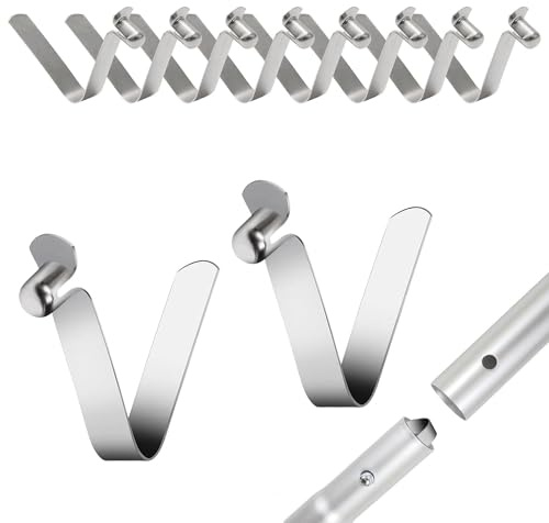 Hezhou 10 Stück Kajakpaddel Push Snap Clips Edelstahl-Zeltstangen Push Einzelknopf Federclips Kajak-Federklammern Druckknopf-Federclip Für DIY Boot Schnappclip Komprimierte Feder (7.5mm)