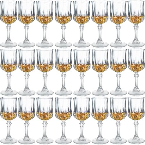 Srgeilzati Cordial Glasses with Stem,Sherry Glasses | Port Glasses | Crystal Shot Glasses | Limoncello Glasses 1.75 oz Set of 24