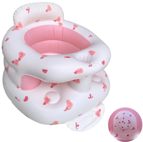 Upgrade Baby Inflatable Seat for Babies 3-36 Months Built in Air Pump Infant Back Support Sofa Toddler Chair for Sitting Up, Baby Shower Chair Outdoor Seat Floor Seater Gifts (Upgrade Rabbit)