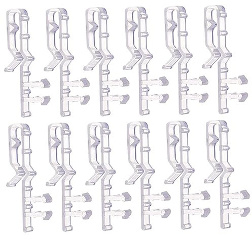 GARVALON 12stücke Transparent Valance Clips Für Vorhänge Hochwertige Halteklammern Für Jalousien Für Vertikale Und Scheibengardinen Robuste Und Flexibel Einsetzbare