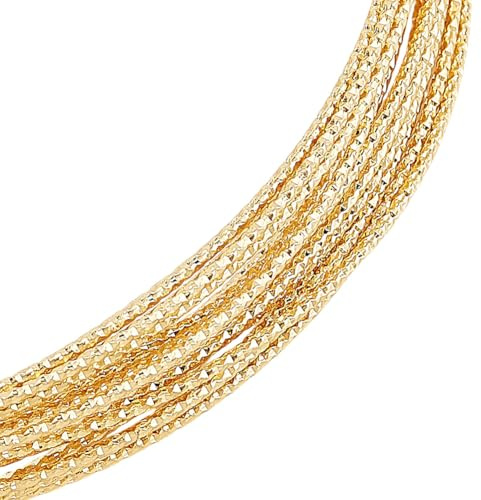 GOMAKERER 16.4 Fuß/Rolle Goldener Kupferdraht, 1mm Flexibler Metall Basteldraht Rund Gedreht Zum Umwickeln Mit Perlen Armbändern Schmuckherstellung Heimparty Weihnachtsdekoration Zum Aufhängen