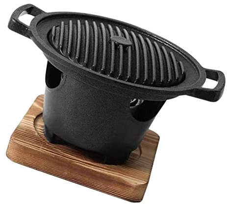 TOBBOMEY 1satz Tischgrill Für Person Tragbarer Rauchfreier Bbq-grill Mit Abnehmbarer Grillplatte Und Separater Ölauffangschale Für Einfache Reinigung Für Indoor-barbecues Und Kleine